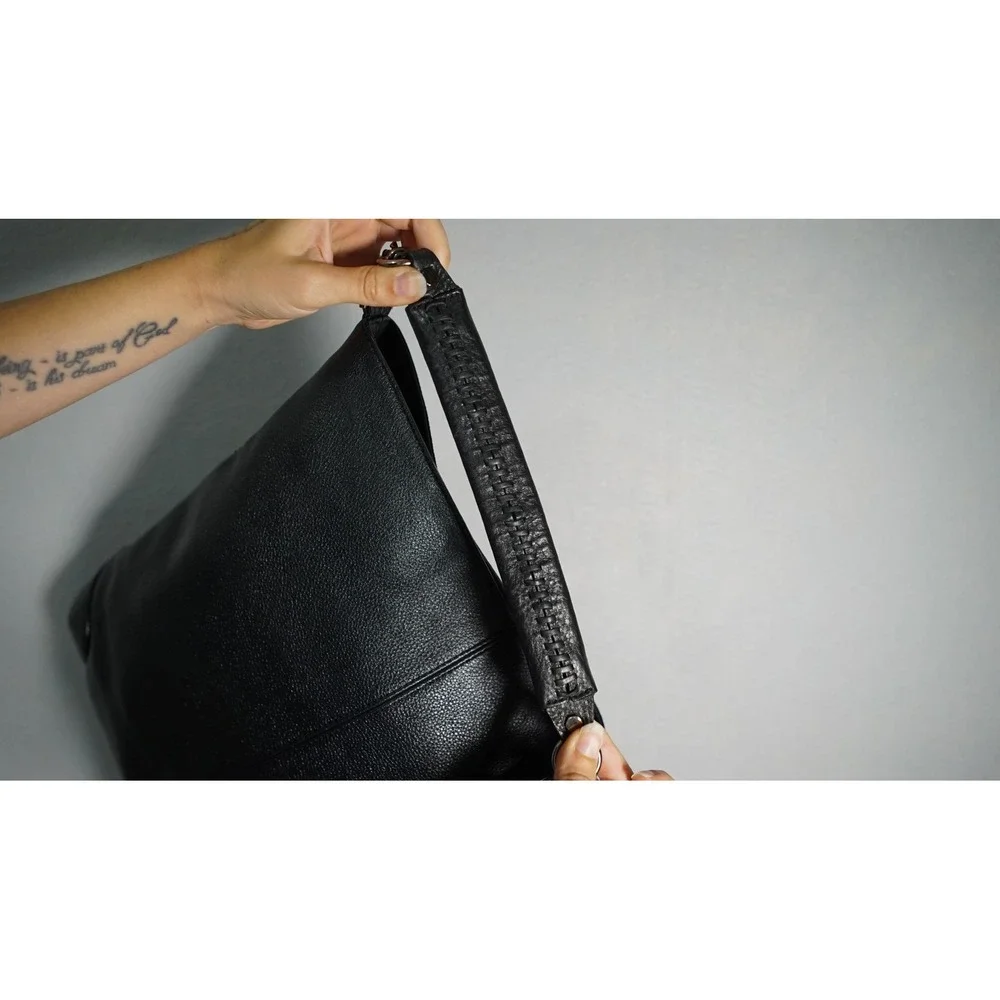 Rebecca Minkoff Black Leather Hobo Shoulder Bag Large Slouchy Purse Handbag